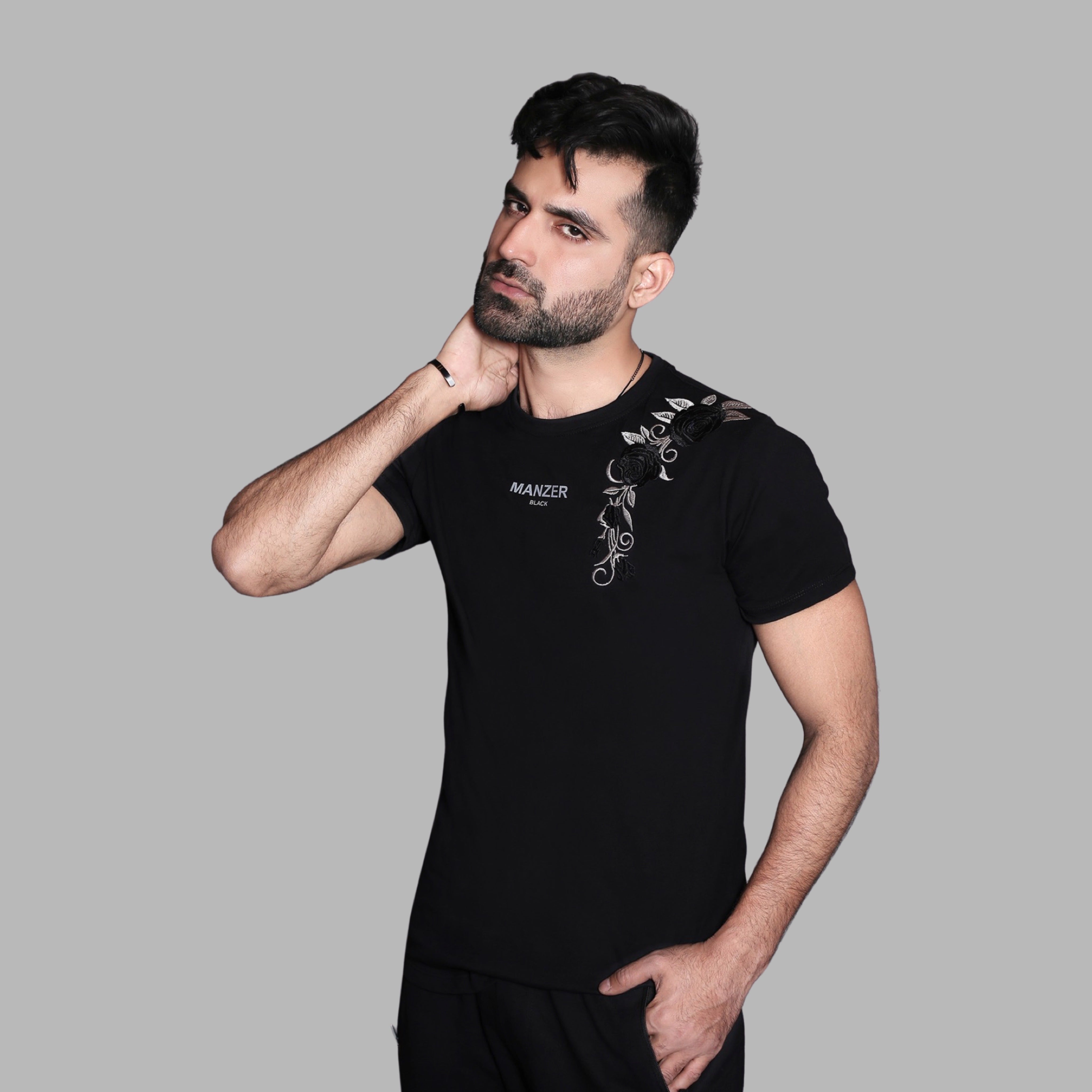 Floral Embroidered Tee Mens